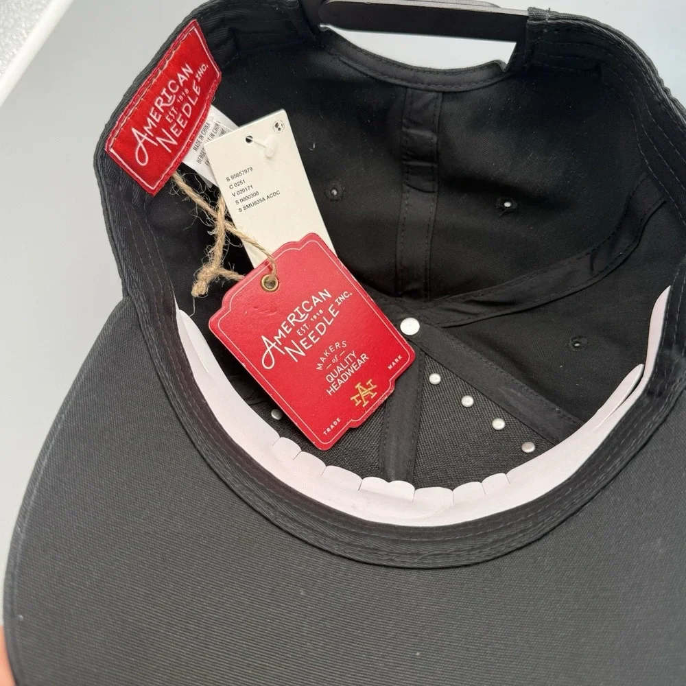 American Needle ACDC Highway to Hell Hat Black Studded Cap World Tour 1979 Rock‎